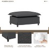 Modular Chenille Upholstered Sectional Sofa, Cloud Couch with Throw Pillows for Living Room - ModernLuxe - 3 of 4