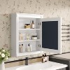 Racxily 24x27" Wall Mounted Bathroom Cabinet with Mirror, Adjustable Shelf Over Toilet Storage - 3 of 4