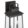 John Timberland Jubliee 17 1/4" High Modern Outdoor Wall Light Fixture Mount Porch House Exterior Set of 2 2-Light Black Metal Clear Glass Shade - 3 of 4