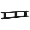vidaXL Wall Shelves 2 pcs Black 41.3 in.x7.1 in.x7.9 in. Engineered Wood - 4 of 4