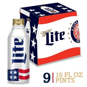 Miller Lite Beer - 9pk/16 fl oz Aluminum Bottles - 1 of 4