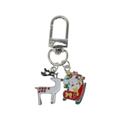 Unique Bargains Christmas Keychain Lobster Clasp Zinc Alloy Multi-colored 1 Pc