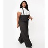 Unique Vintage Women's Plus Thelma Suspender Pants Black - 4 of 4