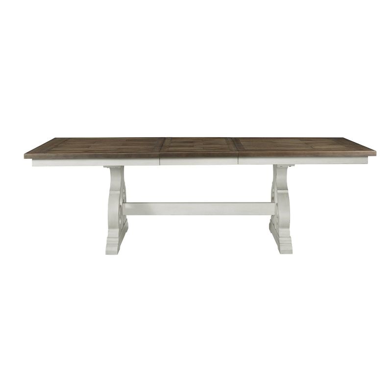 Drake Dining Table Rustic White/French Oak - Intercon, 2 of 4