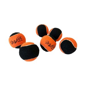 Midlee Orange/Black Dog Halloween Tennis Balls- Set of 6 - 1 of 4