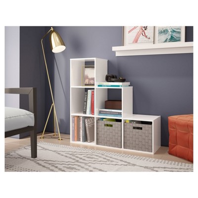 White 6-Cube Organizer Shelf with Finished Back