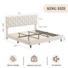 with Adjustable Headboard, Upholstered Platform Bed with Sturdy Wood Slats Support, No Box Spring Needed, Easy Assembly - 2 of 4
