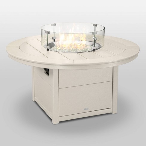 Polywood Round 48 Outdoor Fire Pit Table Sand Target