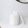 Allure Home Creations Huron Cotton Ball Jar Bath Canister White - 3 of 3