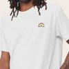 Dalix Rainbow (Glow in the Dark) Embroidered Relaxed Heavy Soft Cotton T Shirt Mens - 4 of 4