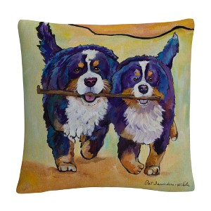 Pat Saunders 16 X 16 Decorative Throw Pillow by Trademark Fine Art - 1 of 4