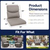 Buenhomino Deep Seat Outdoor Cushion Set 25"x22",Bench Outdoor Chair Cushion, Outdoor High Back Chair Cushion Seat Pad for Patio Furniture - 2 of 4