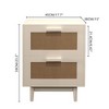 LIVAREEmlen Rattan Nightstand,Wood End Table with 2 Faux Rattan-Decorated Drawers,Wood Accent Table with Storage for Livingroom,Bedroom - 2 of 4