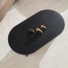 NicBex Mdern Oval Coffee Table for Living Room,Small End Table with Sturdy Pedestal,Living Room Furniture - 3 of 4