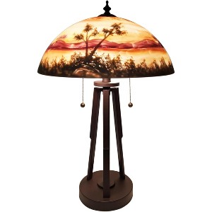 Fine Art Lighting Hand Painted Handel Style Glass Table Lamp - 1 of 4