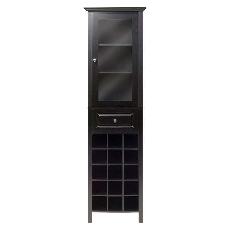 Wine Cabinet Wood/Black - Winsome, 3 of 7