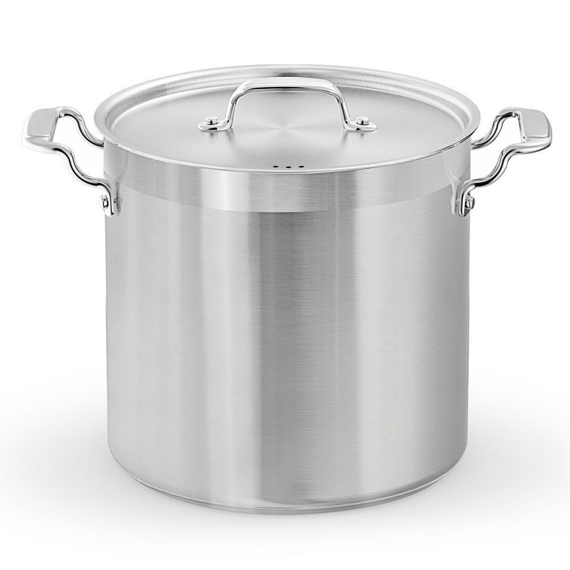 NutriChef 16-Quart Stainless Steel Stockpot - 18/8 Food Grade Heavy Duty Large Stock Pot for Stew, Simmering, Soup, 1 of 4