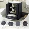 Okak Modern Freestanding Bathroom Vanity with Ceramic Sink,Small Bathroom Storage Cabinet with 2 Closing Doors & Bottom Drawer - 3 of 4