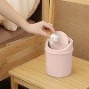 LunaLulinlk Pink 0.50 Gallon Mini Trash Can with Lid, Small Wastebasket Trash Can, Mini Countertop Trash Can, Rotating Trash Can - 4 of 4
