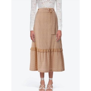 Women's Margaret Eyelet Midi Skirt - EMILY LOVELOCK - 1 of 3