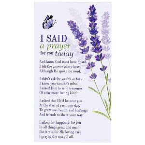 Dicksons Lavender Flower Butterfly - I Said A Prayer for You, Purple/White 5 x 2.75 Inch Vinyl Refrigerator Magnet - 1 of 2