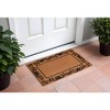 HomeRoots 18" X 30" Brown and Black Coir Scrollwork Outdoor Door Mat - 2 of 4