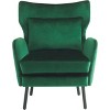 CAVINAS Luxury Wingback Velvet Accent Chair,Modern Arm Chair with Metal Legs and Pillow,Comfy Chairs for Reading Room,Bedroom,Living Room - 2 of 4