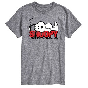 Men's - Peanuts - Snoopy Laying -Men's Short Sleeve Graphic T-Shirt Short Sleeve Graphic T-Shirt - 1 of 4