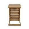 Maggift Patio End Table, Wooden C-Shaped Side Table, Small, Stylish, Multifunctional, White, 14.5"*15"*24.5" - 4 of 4