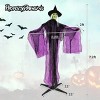7.2 ft Halloween Standing Witch with Lighted Eyes and Automatic Arm Movement - 2 of 4
