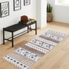 Washable Modern Farmhouse Living Room Bedroom Area Rug, Floral Print Non Slip Floor Carpet for Home Office - 3 of 4