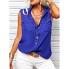 Imily Bela Women's Sleeveless Button Down Shirt Elegant Office Top for Summer Wear - 3 of 4