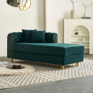 NicBex Couches for Living Room 86" Loveseat Sofa Luxury Modern Velvet Fluffy Upholstered 2-seater Sofa with 2 Throw Pillows for Bedroom - 1 of 4