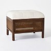 Woodspring Cane Base Ottoman Dark Walnut/Cream - Threshold™ designed with Studio McGee - 2 of 4