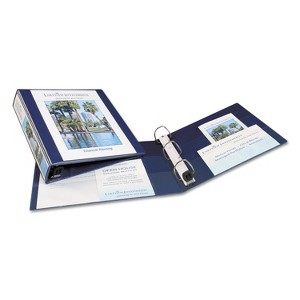 Avery Heavy-Duty View Binder w/1-Touch EZD Rings 1 1/2" Cap Navy Blue 79805 - 1 of 4