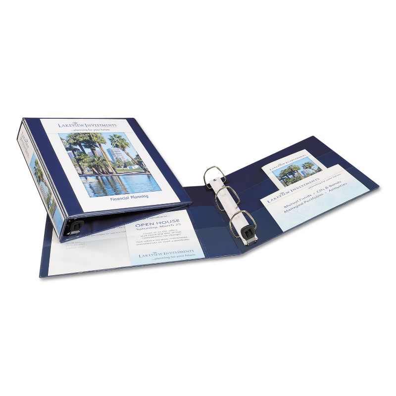 Avery Heavy-Duty View Binder w/1-Touch EZD Rings 1 1/2" Cap Navy Blue 79805, 1 of 9