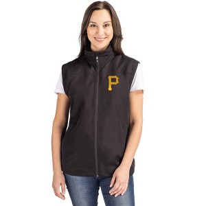 Pittsburgh Pirates Cutter & Buck Charter Eco Recycled Full-Zip Womens Vest - 1 of 1