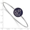 Black Bow Jewelry Sterling Silver Sigma Sigma Sigma Greek Life Bangle Bracelet 8 Inch - 2 of 3