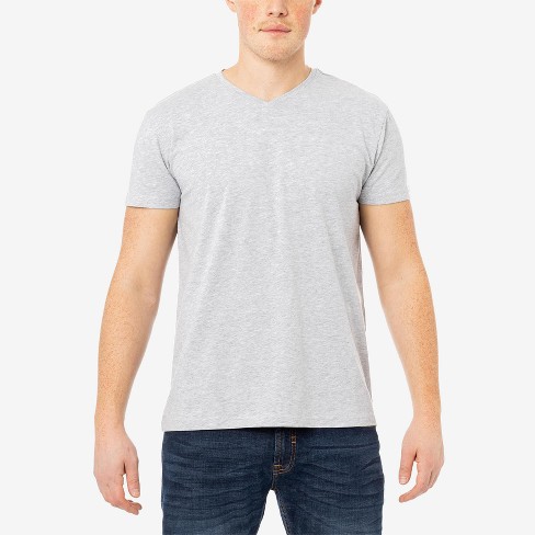 X Ray Men's Basic V-neck Short Sleeve T-shirt In Cloud Grey Size Large ...