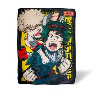 Just Funky My Hero Academia Izuku & Katsuki Fleece Throw Blanket | 45 x 60 Inches - 1 of 4