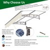 PAGED Awning Window Awnings with Aluminum Alloy Bracket and Valance for Door Entrance - 4 of 4
