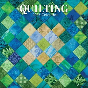 2026 Square Wall Calendar, Quilting, 16-Month Lifestyles Theme with 180 Reminder Stickers (12x12 In) - 1 of 4