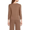 Lands' End Women's Fine Gauge Cotton Crew Neck 3/4 Sleeve Sweater - 2 of 3