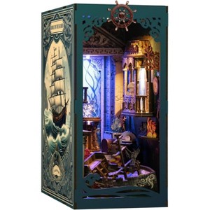 Chaokws DIY Book Nook Kit – Miniature Dollhouse Booknook, 3D Wooden Bookshelf Puzzle, Suitable Creative Bookshelf Easter Toys for Kids - 1 of 4