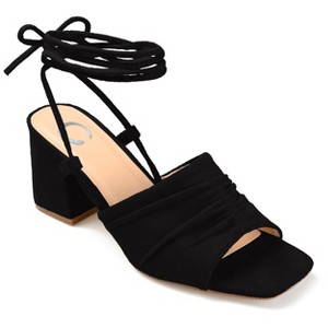 Journee Collection Womens Felisity Open Square Toe Block Heel Sandals - 1 of 4