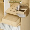 Gsluuk Furniture Style Multi-use Natural Cat litter box hosue With 2 flip-down door - 4 of 4