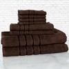 Hastings Home Cotton Bath Towel Set - Chocolate, 8-pc - 4 of 4