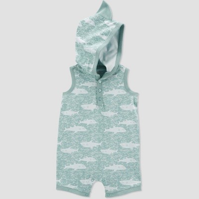 Image of Carter's Just One You® Baby Boys' Shark Romper - Green 9M