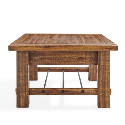 Durango 51'' Dark Brown Industrial Wood and Metal Coffee Table