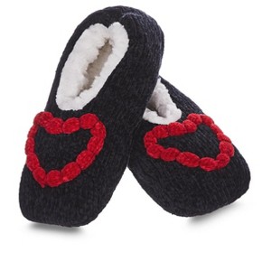 Memoi Women's Cozy Heart Chenille Plush-Lined Slippers - 1 of 3
